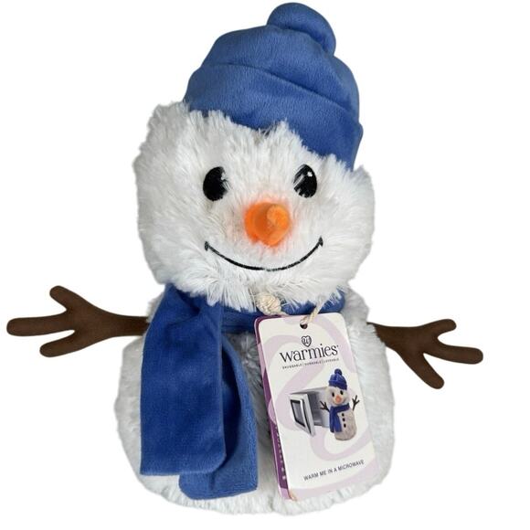 Warmies Winter Snowman Weighted Plush Microwave Warmth Relaxing Lavender Scented - Picture 1 of 14